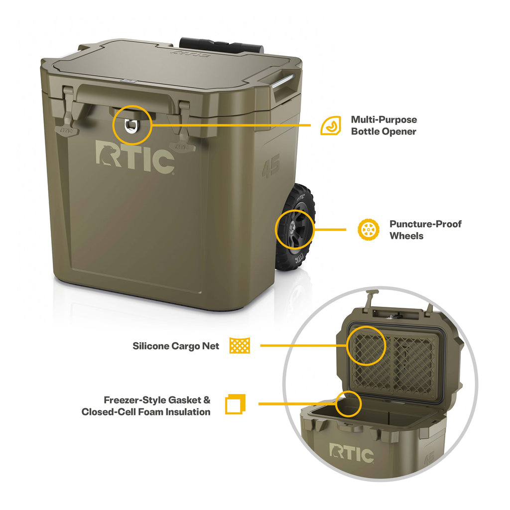 45 QT Ultra-Tough Wheeled Cooler (IQDT)