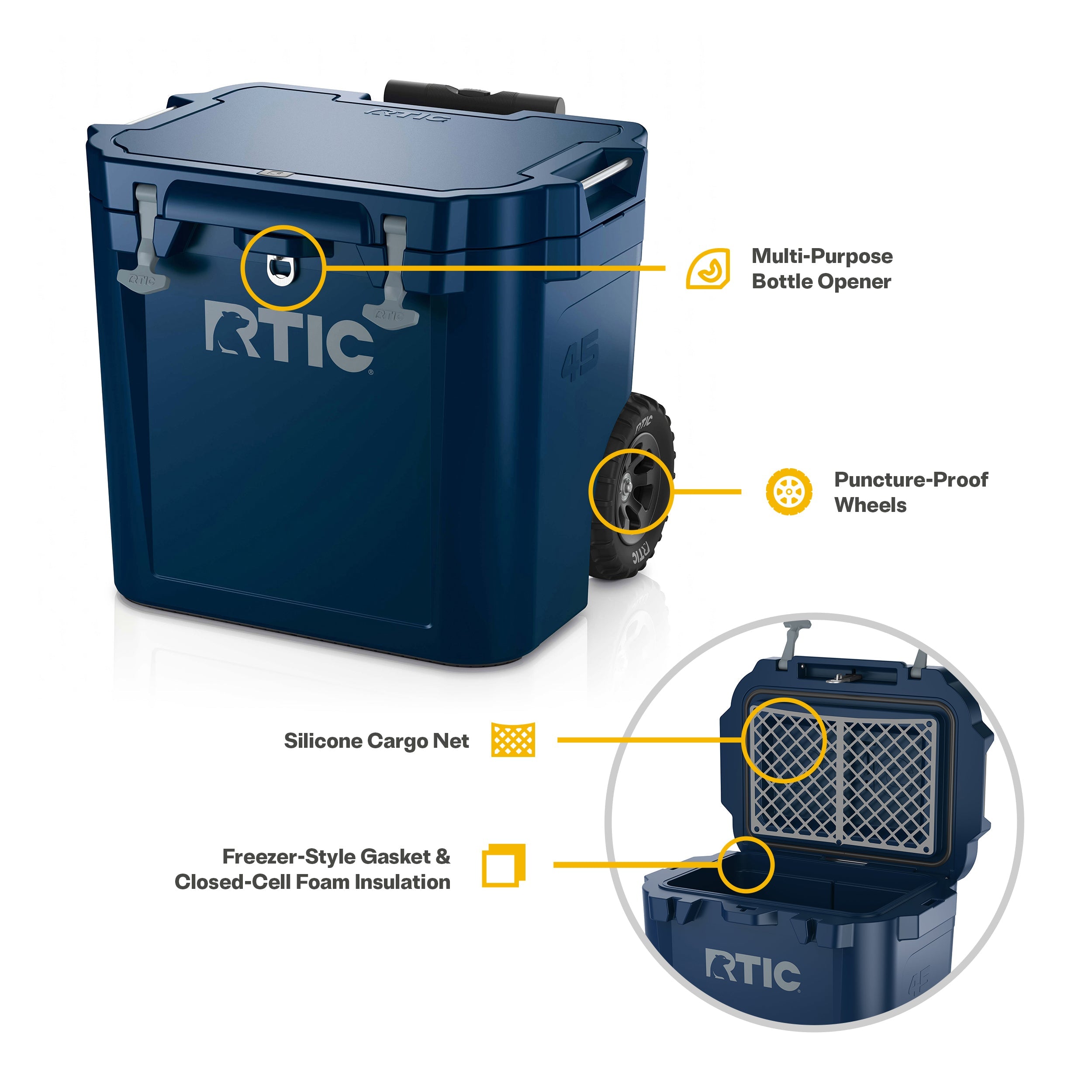 45 QT Ultra-Tough Wheeled Cooler (MYCF)