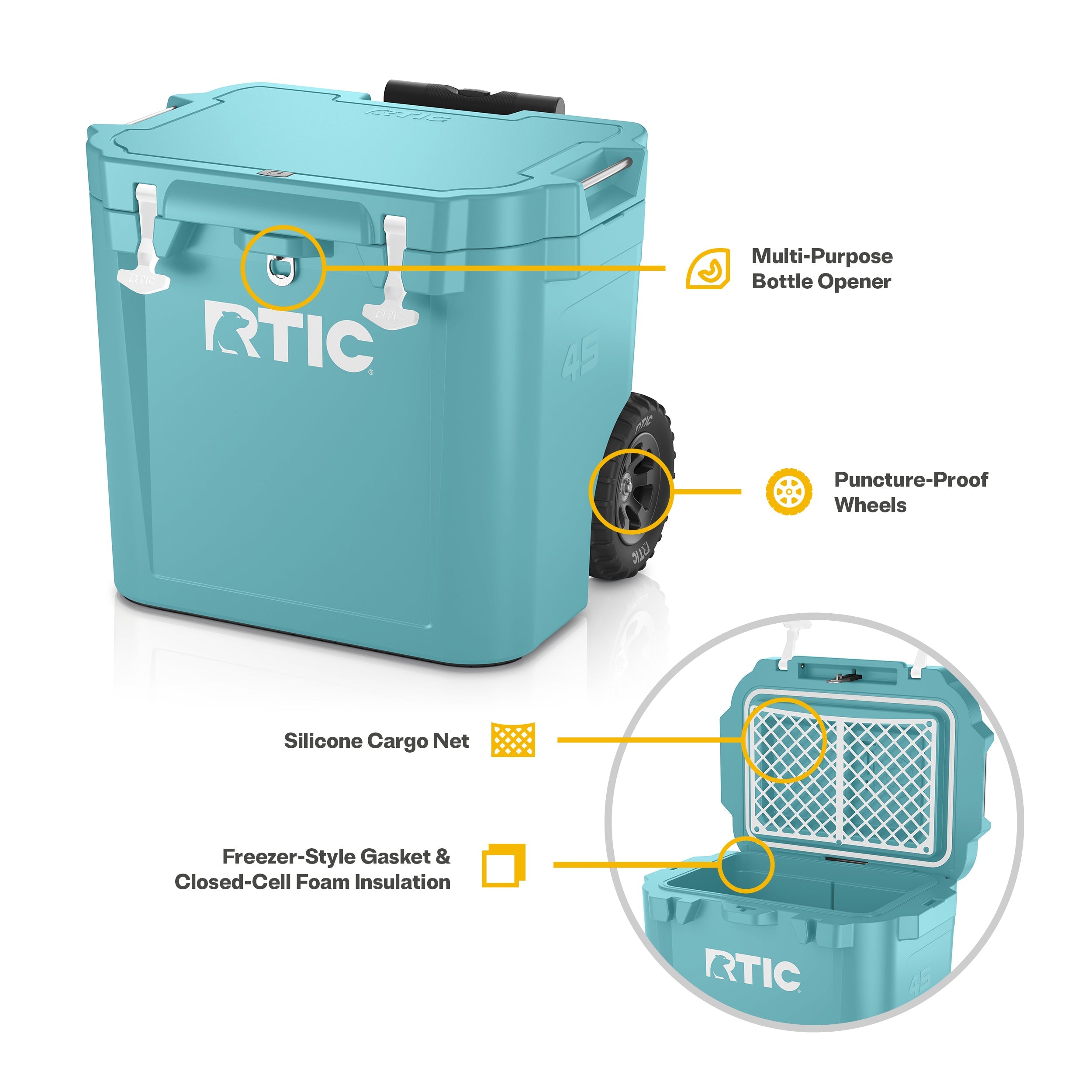 45 QT Ultra-Tough Wheeled Cooler (MYCF)