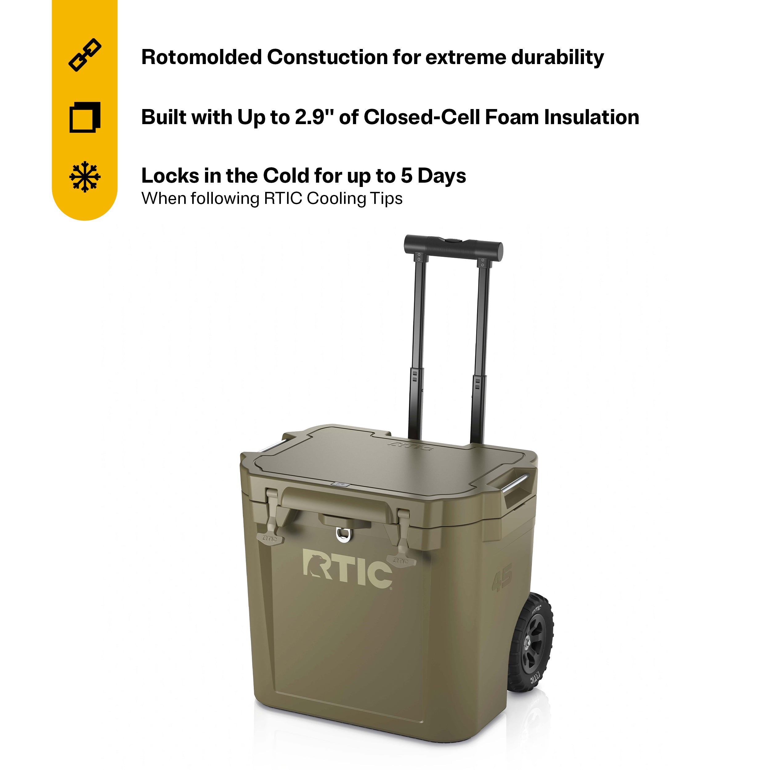 45 QT Ultra-Tough Wheeled Cooler (IQDT)